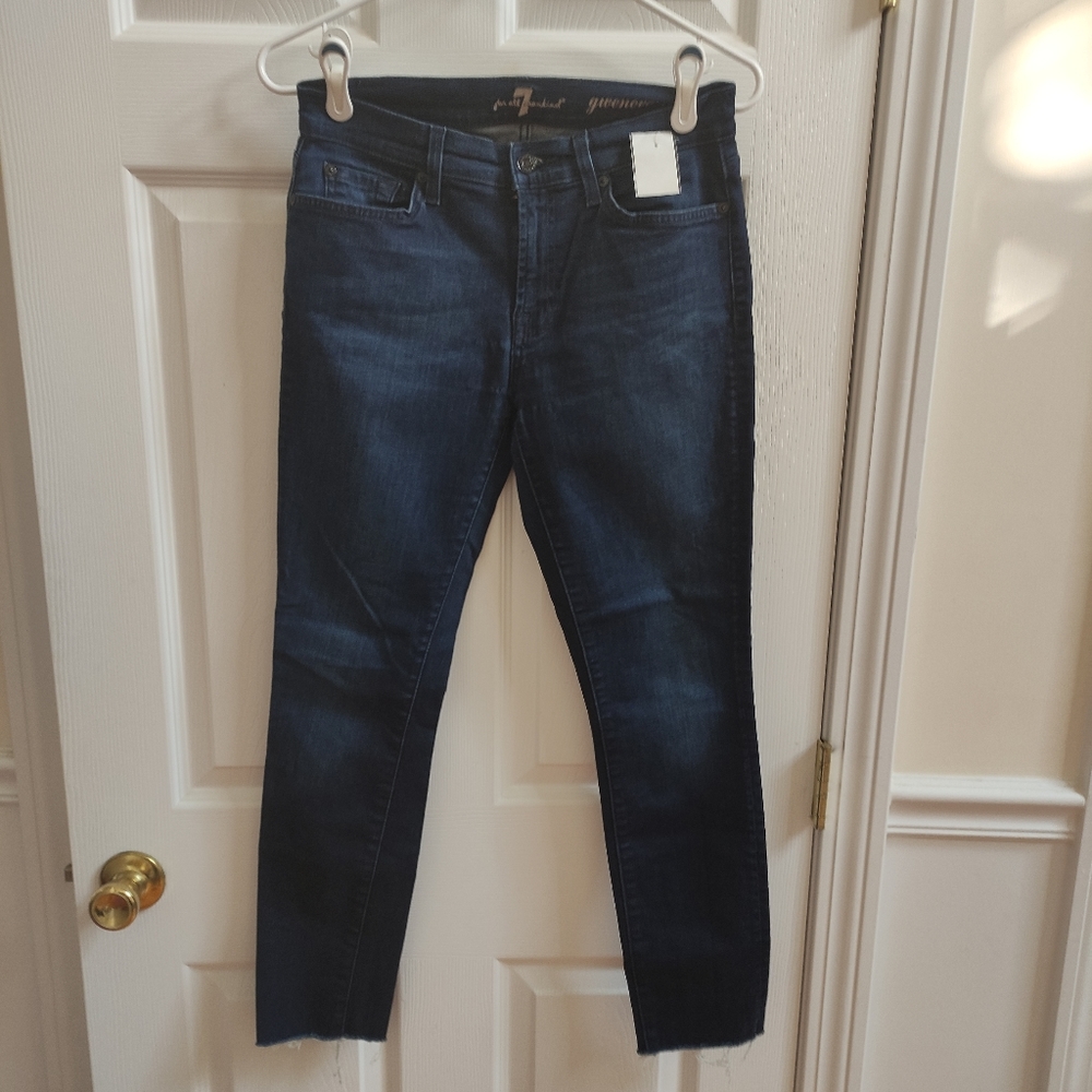 7 For All Mankind Dark Blue Skinny Jeans